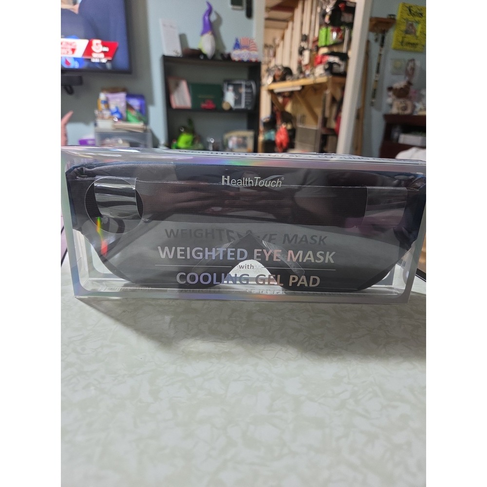 Health Touch Weighted Eye Mask ~ Cooling Gel Pad ~ Ultra Soft Skin Friendly BLUE